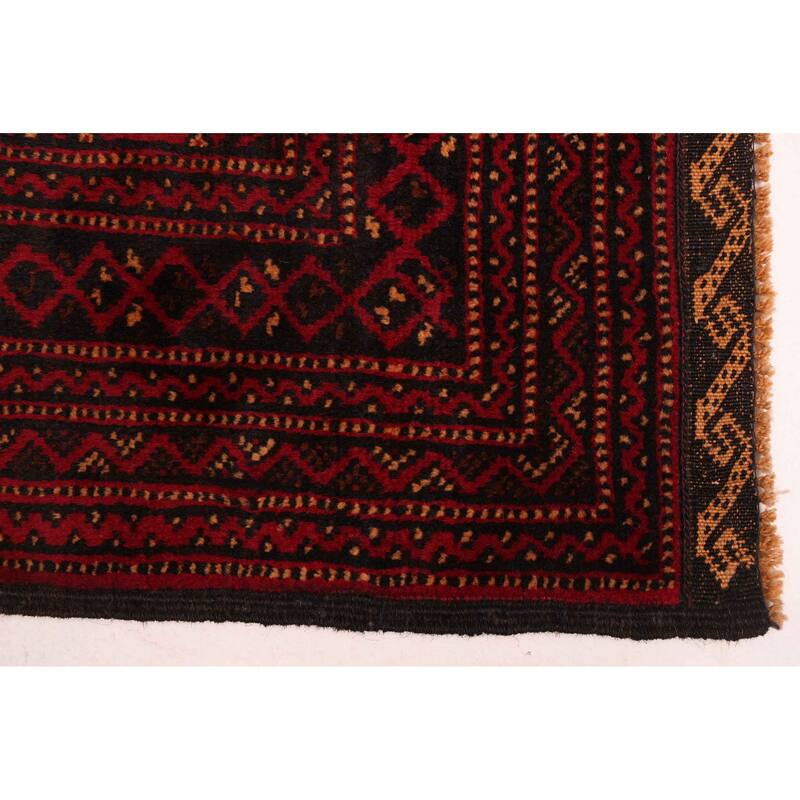 ECARPETGALLERY Hand-knotted Teimani Red Wool Rug - 3'8 x 6'8