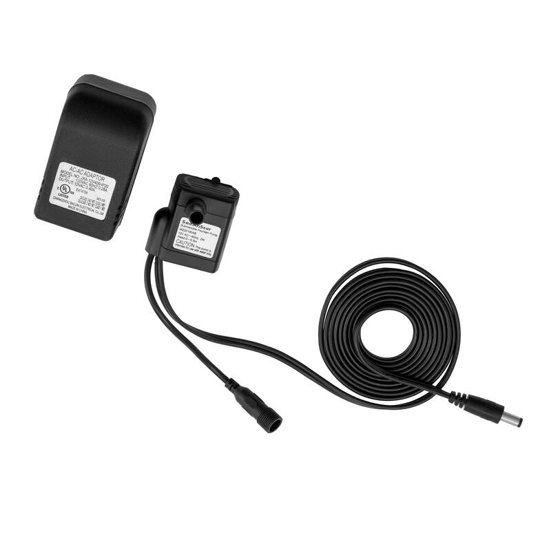 Glitzhome 10"H 3-Tier Turquoise Ceramic Tabletop Fountain with Pump and LED Light