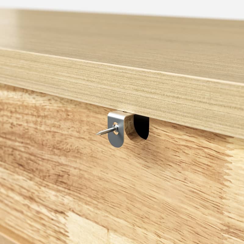 63” Solid Wood 6 Drawer Dresser – Semi-Assembled Modern Farmhouse Wide Chest with Soft-Close Undermount Slides