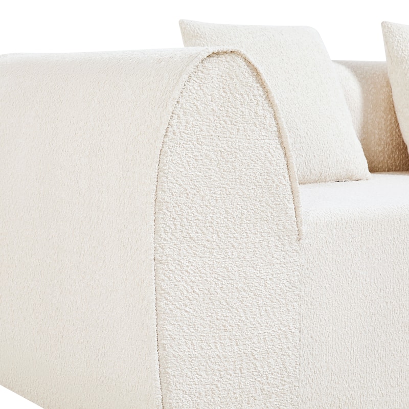 Christopher Knight Home - Curved Modular 110" Upholstered Sectional Sofa