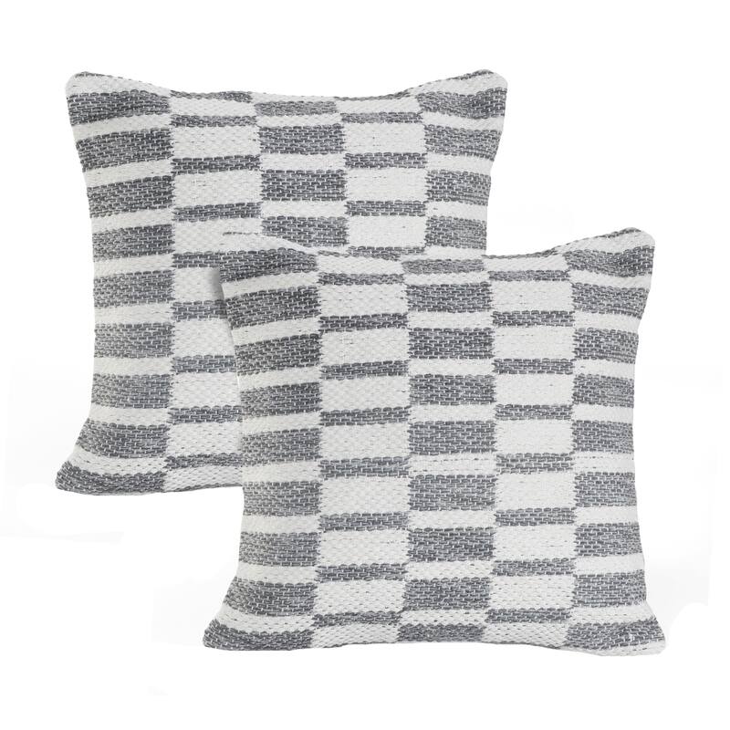 Sevita Grayscale 18 Inch Throw Pillow, Single or Set of 2 - Set of 2 - Pillow Sets
