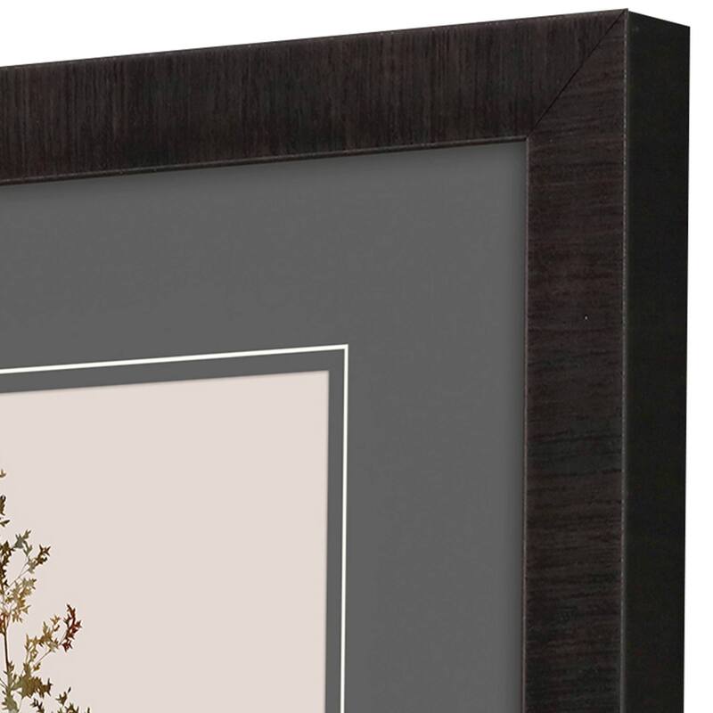 HomeRoots Set Of Two Delicate Stems Brown Framed Wall Art