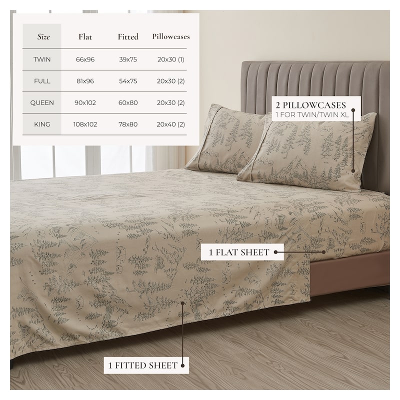 Linery & Co. Ultra-Soft Lodge-Inspired Brushed Microfiber Sheet Set