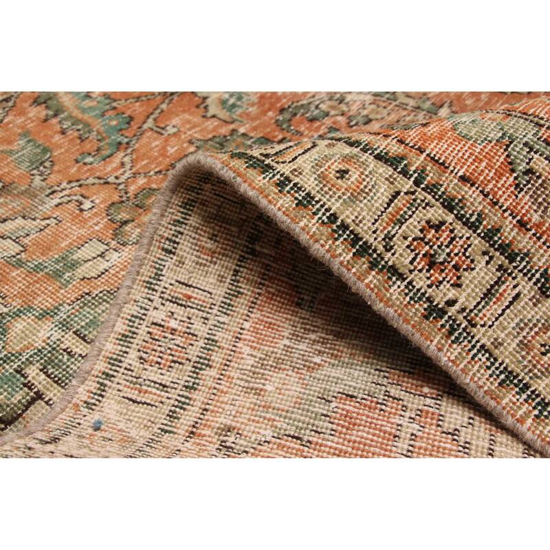 ECARPETGALLERY Hand-knotted Antalya Vintage Copper Wool Rug - 7'7 x 11'2