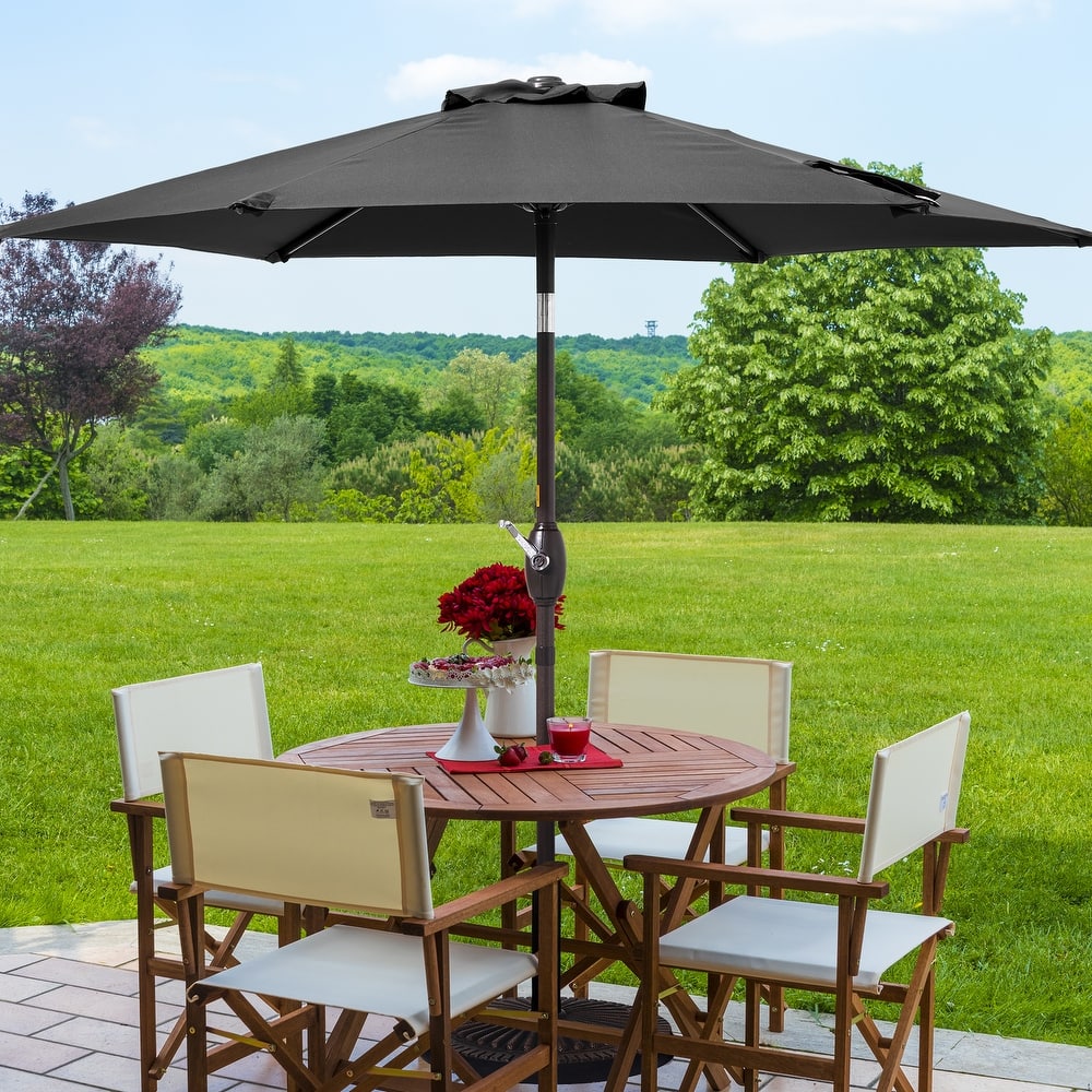 LIVOOSUN 7.5ft Steel Patio Market Umbrella Tilt System