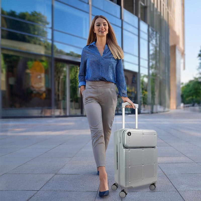 Smart Lightweight Carry-On Luggage with USB-A & USB-C Ports