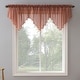 preview thumbnail 67 of 73, No. 918 Erica Crushed Voile Ascot Beaded Sheer Rod Pocket 1-Piece Curtain Valance 51x24 - Cedar Orange