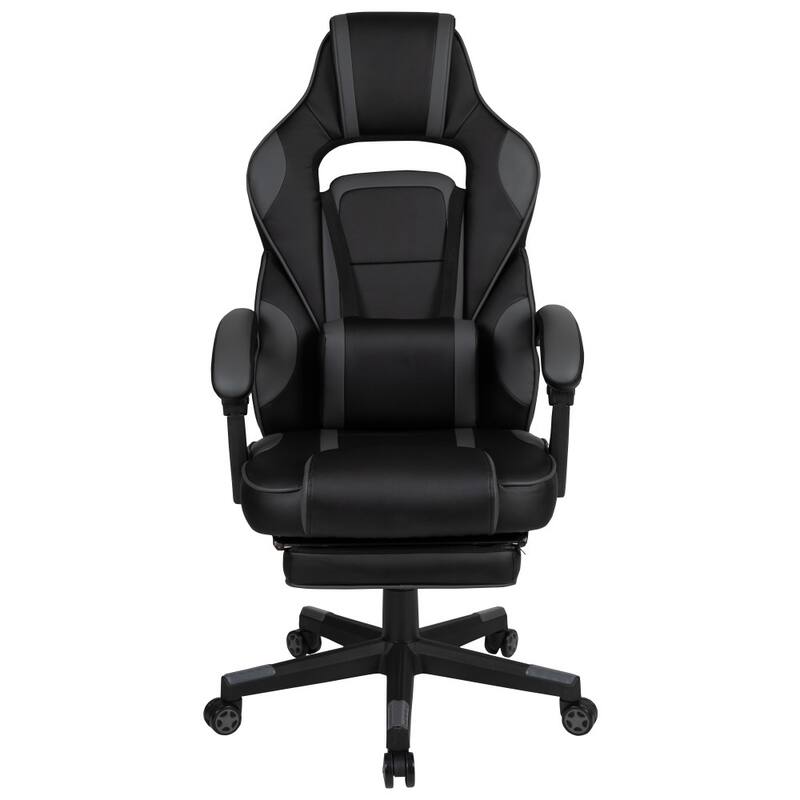 Ergonomic Gaming Chair -Recline Back/Arms, Footrest, Massaging Lumbar