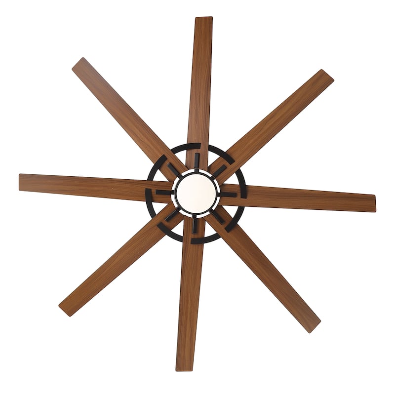 72" Large Ceiling Fan with 3CCT Dimmable LED Light and Remote(8 Reversible Blades）