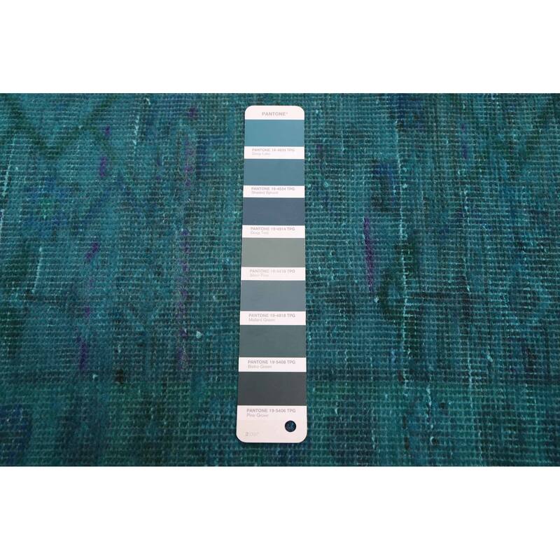 ECARPETGALLERY Hand-knotted Color Transition Teal Wool Rug - 4'1 x 6'7