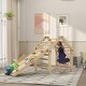 preview thumbnail 1 of 7, Wooden 4 in 1 Indoor Playground with Ramp & Seesaw, Climbing Toys for Toddlers聽 Wood