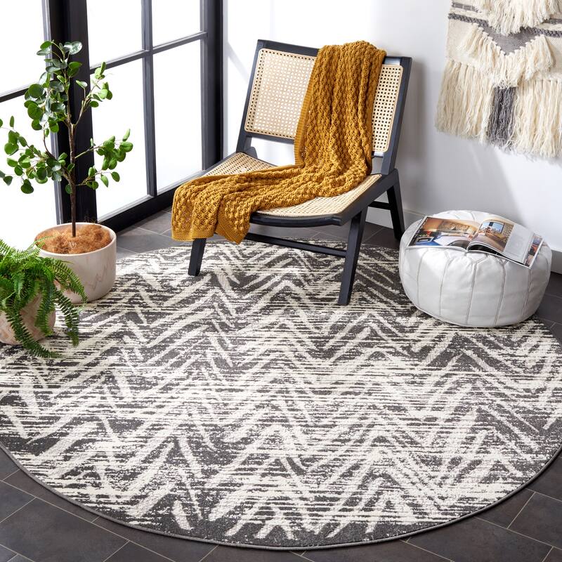 SAFAVIEH Cottage Eibhlis Chevron Waterproof Patio Backyard Rug