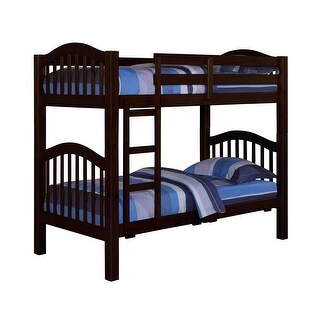 Twin Over Twin Bunk Bed with Built-in Ladder