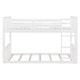 preview thumbnail 7 of 26, Twin Over Twin Floor Bunk Bed with Ladder, Solid Wood Bunk Bed Frame with Full-Length Guardrail, Detachable into 2 Separate Beds