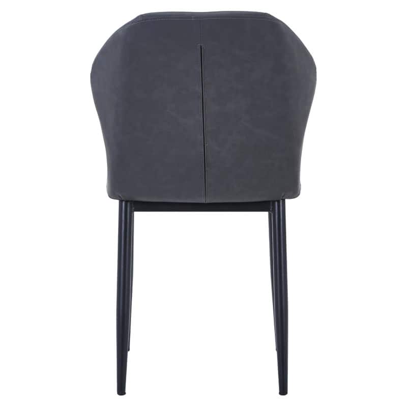 Mosaic Modern Upholstered Fabric Dining Chair with Metal Legs by LeisureMod