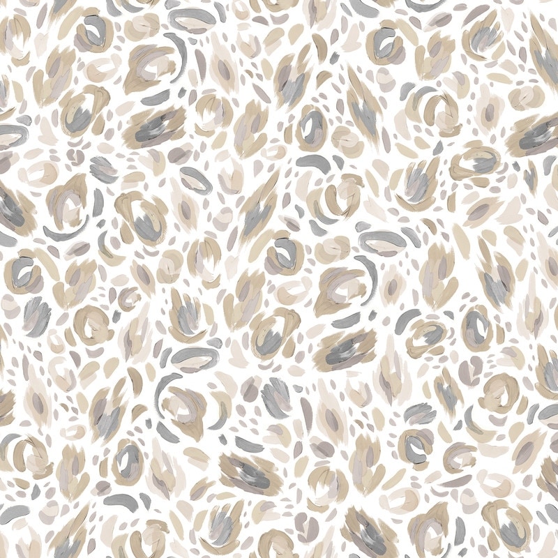 EttaVee Brushstroke Leopard Peel and Stick Wallpaper