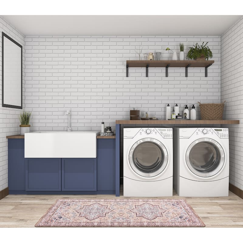 Traditional Medallion Cushioned Anti Fatigue Standing Kitchen Mat