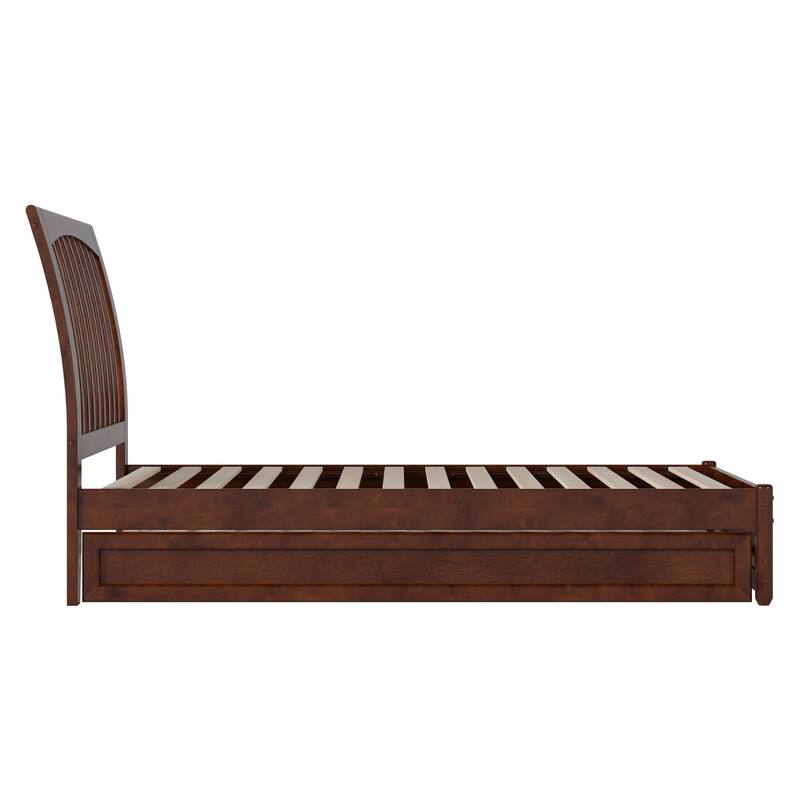 Roslyn Platform Bed with Panel Footboard and Twin Trundle