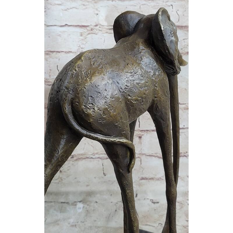 Hot Cast Bronze Metal Imitative Elephant Sculpture Statue Figure After Salvador Dali On Marble Base