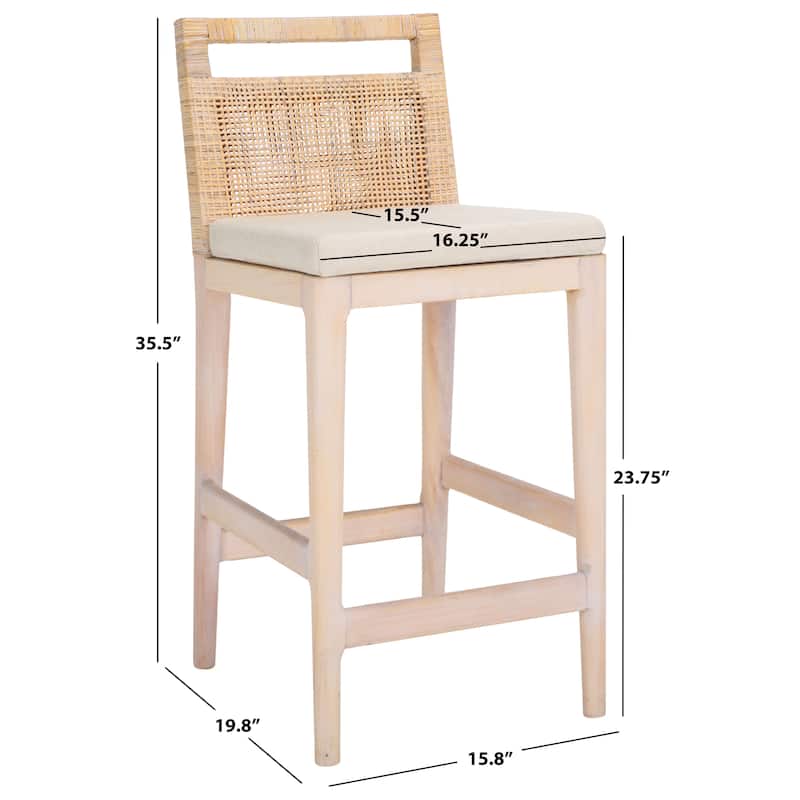 SAFAVIEH Home Darin Counter Stool - 16"W x 20"D x 36"H