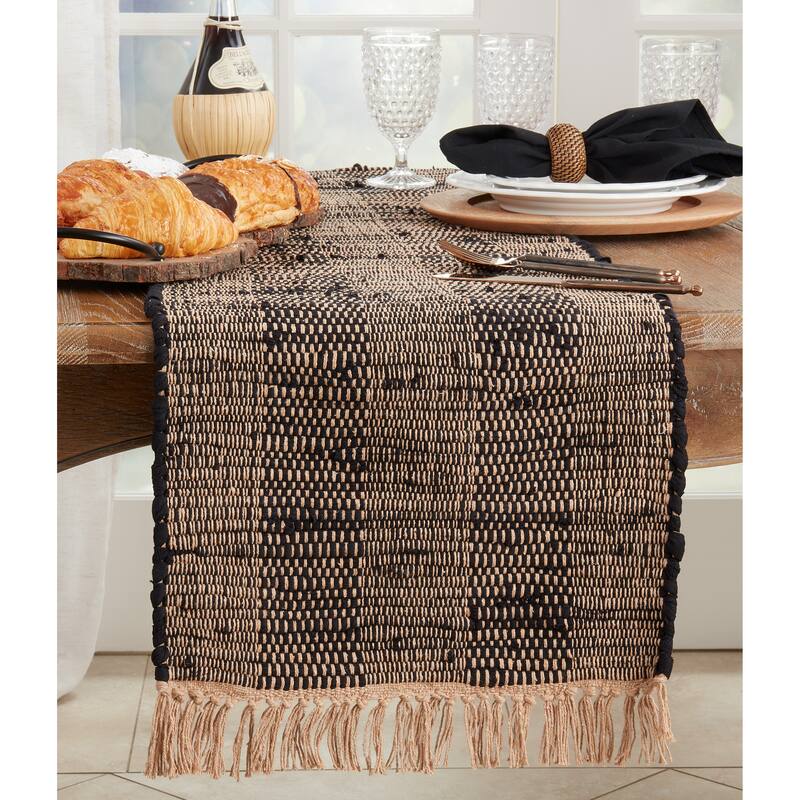 Striped Design Chindi Table Runner - 16"x72"
