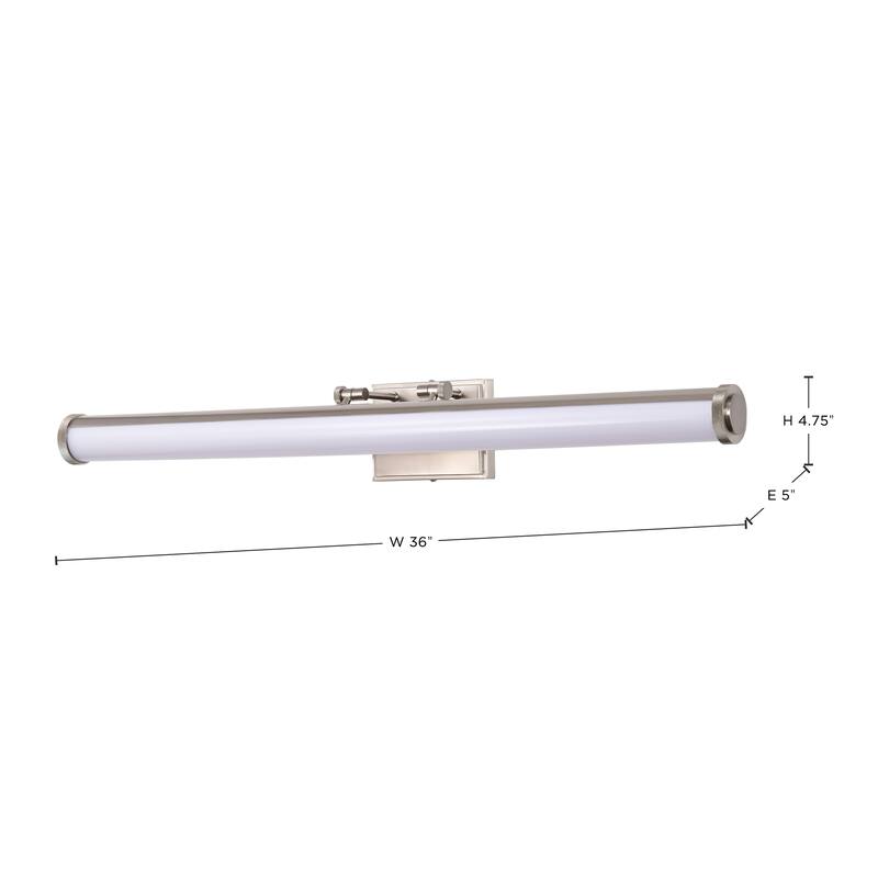 Cora 36 Inch LED Vanity 3 CCT Selectable Brushed Nickel Finish Acrylic Lens - Brushed Nickel
