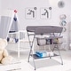 preview thumbnail 9 of 11, Kinbor Baby Changing Table, Folding Diaper Station Nursery Organizer for Infant (Grey)