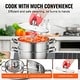 preview thumbnail 6 of 15, VEVOR Steamer Pot, Steamer Pot for Cooking with Stock Pot and Vegetable Steamer