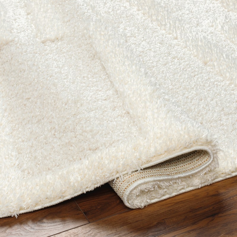 Livabliss Rodos Modern Stripe Plush Area Rug