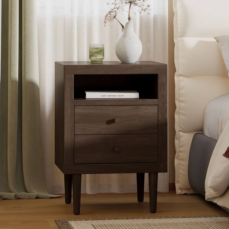 18.65'' L Modern 2-Drawer Nightstand by Christopher Knight Home