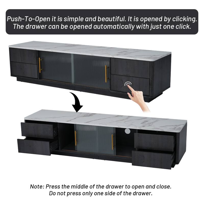TV Media Console Entertainment Center Storage Cabinet with 4 Drawers