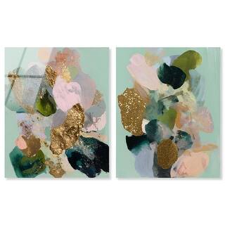 Gilded Botanical Dream Boho Decor Set of 2 Acrylic Print by Art Remedy