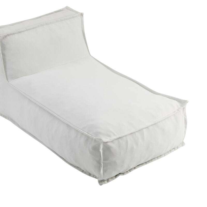 Roomfitters Ramona Outdoor Bean Bag Lounge Chair with Water Resistant Fabric, Light Grey