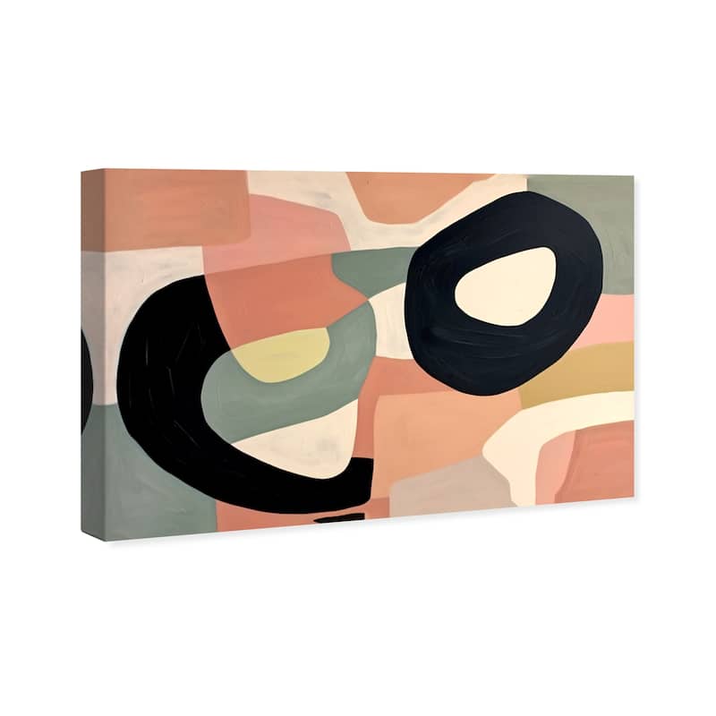 Wynwood Studio Canvas Abstract The Harlequin s Eyeglasses Pink and Light Pink Modern & Contemporary Wall Art Canvas Print