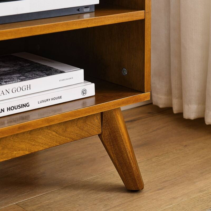 Modern Rattan TV Stand for 65 Inch TV - n/a