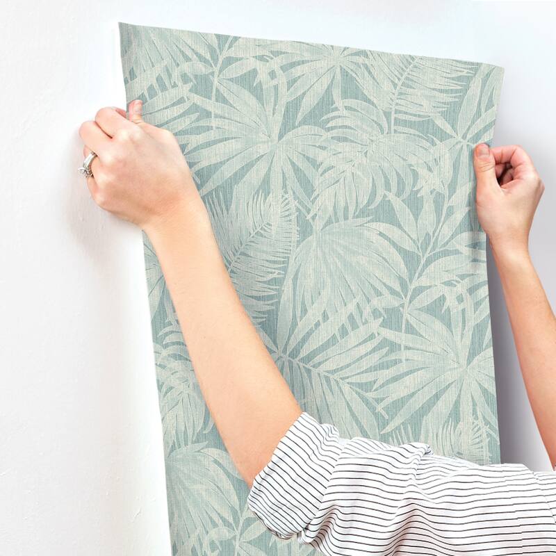 Chesapeake Sonny Light Blue Fronds Wallpaper