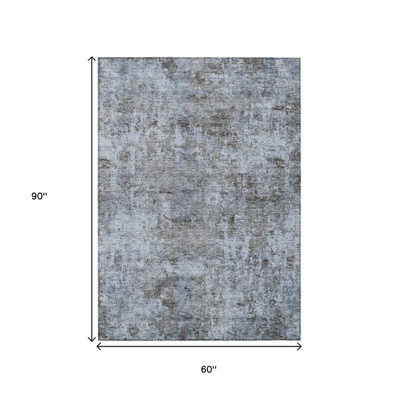 HomeRoots Abstract Transitional Rectangle Outdoor Rug