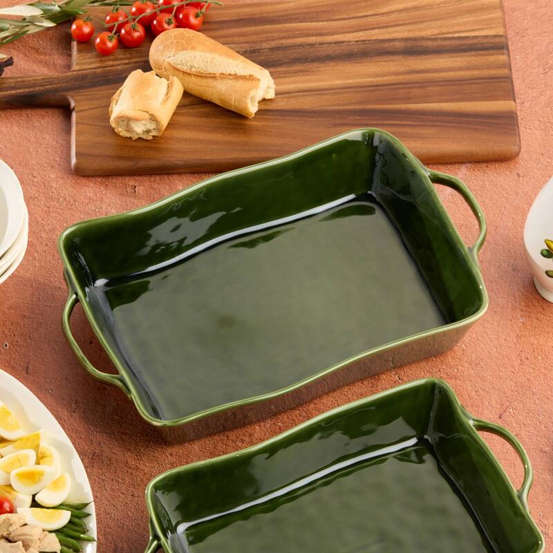 Certified Verde Large Rectangular Baker 16" x 10.25" x 3" - 16.00"W x 10.25"D x 3.00"H