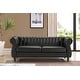 preview thumbnail 1 of 4, Capri Faux Leather Chesterfield Rolled Arm Sofa