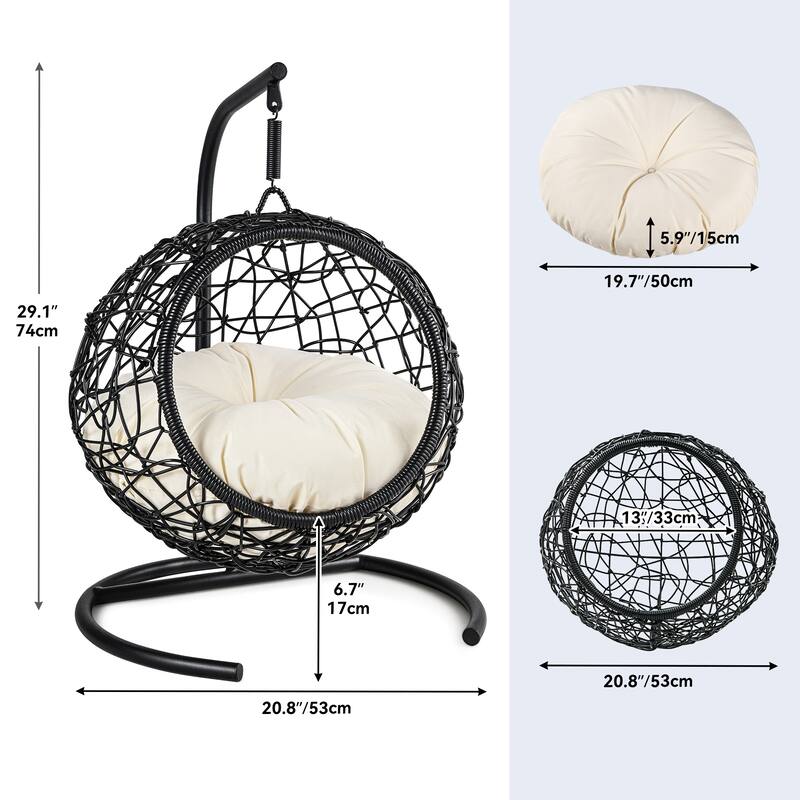 Moasis Rattan Egg Cat Bed