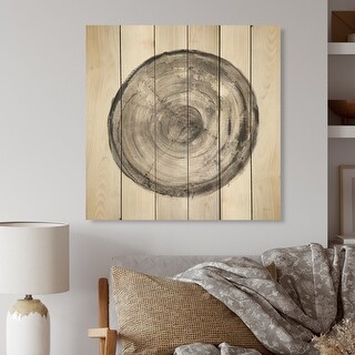 Designart 'Circle Natural Elements III' Farmhouse Wood Wall Art ... - Simple Wall Decor With Natural Elements