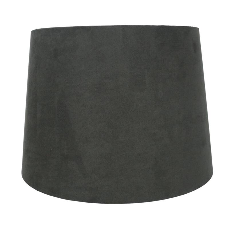 Suede Hardback Lamp Shade, 12" Top, 14" Bottom, 10" Slant - Gray