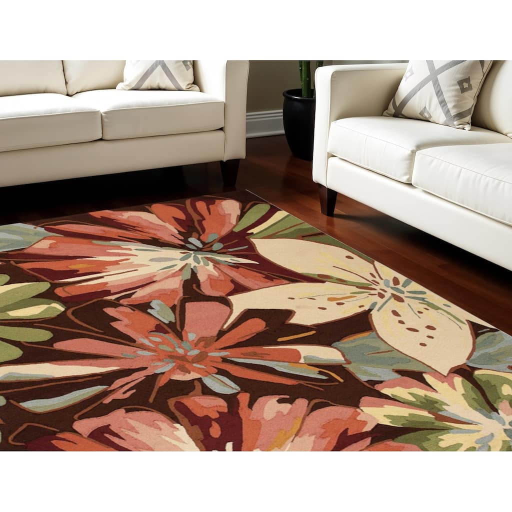 Gevo Stain Resistant Low Pile Area Rug By HomeRoots - 126' X '96' X '0.25