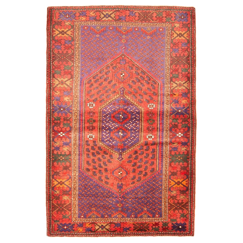 ECARPETGALLERY Hand-knotted Anadol Blue Wool Rug - 4'9 x 7'4