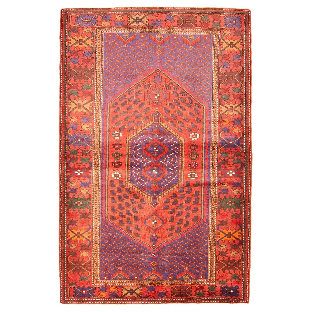 ECARPETGALLERY Hand-knotted Anadol Blue Wool Rug - 4'9 x 7'4