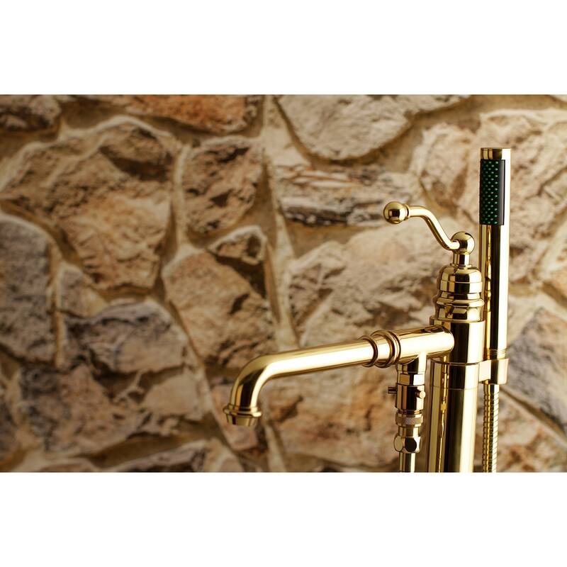 Kingston Brass English Country Freestanding Tub Faucet with Hand Shower