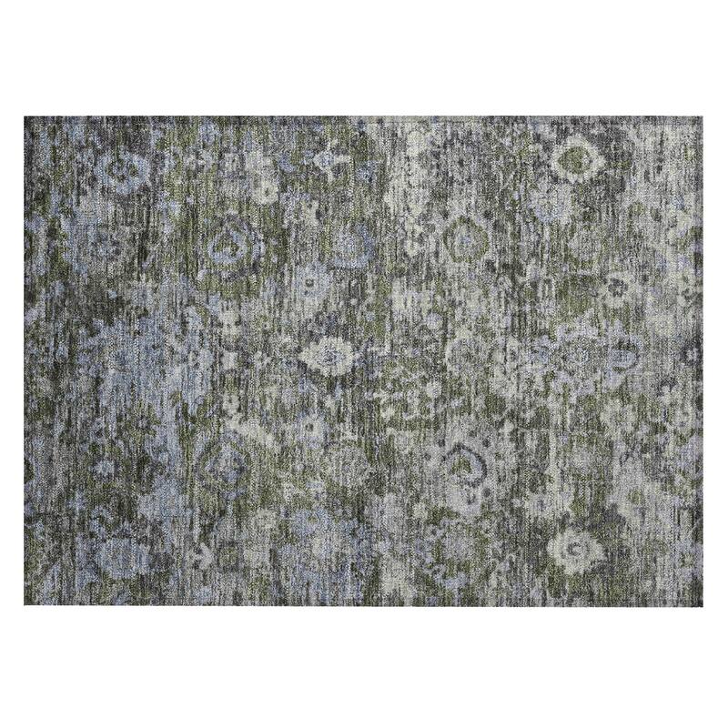 Machine Washable Indoor/ Outdoor Vintage Traditional Chantille Rug