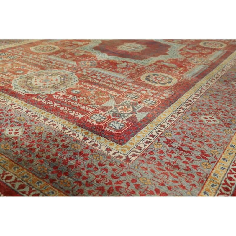 Hand Knotted Oriental 100% Wool Carpet Traditional Medallion Red Kazak Area Rug - 10' 0'' X 7' 0''