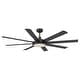 preview thumbnail 7 of 10, 60" Matte Black 8-Blade LED Ceiling Fan with Light and Remote