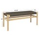 preview thumbnail 3 of 5, Fernway Solid Wood and Woven Rope Entryway Bench - 43.3"L x 15.0"W x 18.0"H